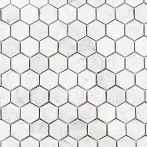 HEXAGONE MARBRE WHITE 30x30