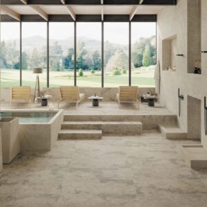 UNIQUE TRAVERTINE ANCIENT CREAM Naturale R10 60x120 - EMILGROUP ©