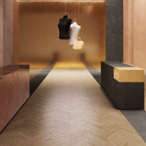 MIMESIS CHEVRON ÉCRU Naturale R10 11x54 - EMILGROUP ©