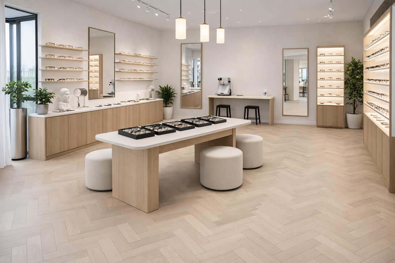 CHAMPAGNE INVISIBLE Contrecollé Bâton Rompu 14x90x600 Verni UV Choix ABC