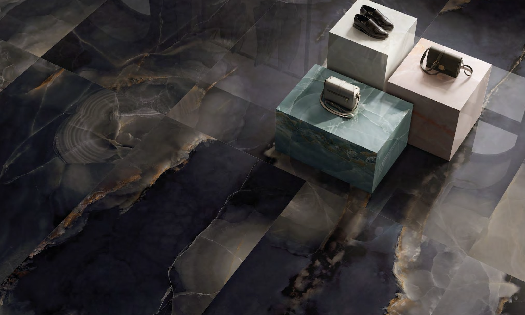 TELE DI MARMO ONYX BLACK Silktech R10 60×120 – EMILGROUP ©