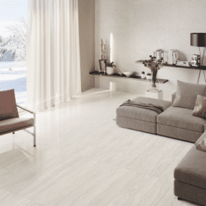 UNIQUE TRAVERTINE VEIN CUT WHITE Full Lappato 60x120 - PROVENZA ©