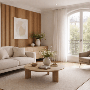 Panneau Tasseau Acoustique Effet Bois BÉLOMBRA NATUREL 52x270x2,1cm