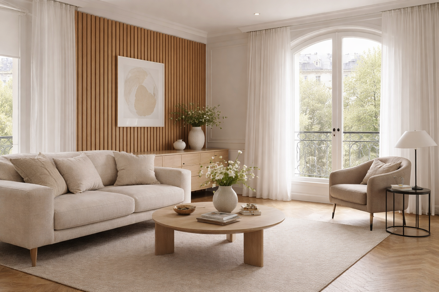 Panneau Tasseau Acoustique Effet Bois BÉLOMBRA NATUREL 52x270x2,1cm