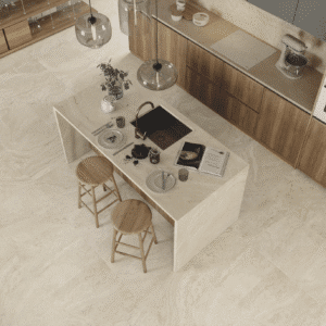 UNIQUE TRAVERTINE MINIMAL CREAM Naturale R10 60x60 - Provenza ©