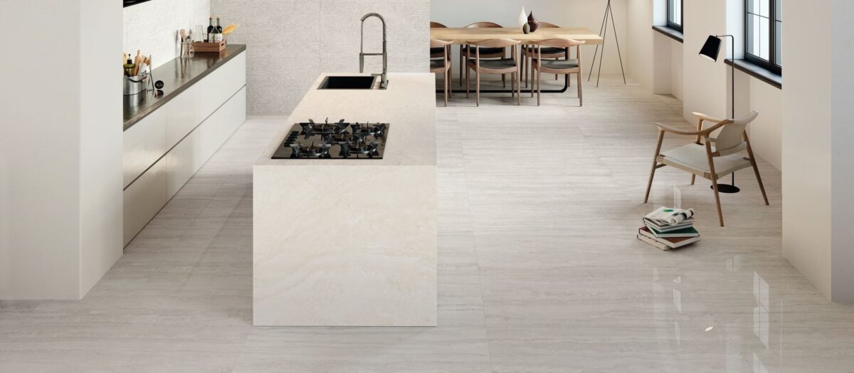 UNIQUE TRAVERTINE VEIN CUT SILVER Full Lappato 60x120 - Provenza ©