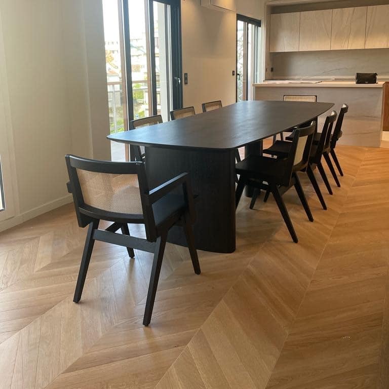 ARDENNES OAK Point de Hongrie 15x90x620 Verni Choix Premium Bis