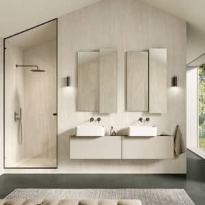 I TRAVERTINI Bianco Vein Cut RealUp + StrideUp 30x60 - Italgraniti ©